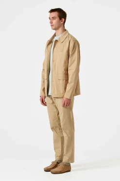 Shop Albatros Jacket Plain Tan Men Outerwear