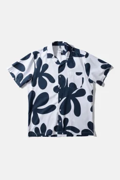 Clearance Alice Short Sleeve Shirt Printed Navy Men Shirts