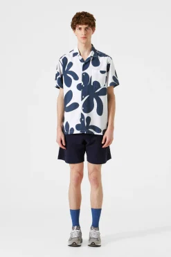 Clearance Alice Short Sleeve Shirt Printed Navy Men Shirts