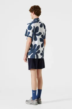Clearance Alice Short Sleeve Shirt Printed Navy Men Shirts