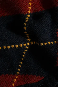 Clearance Argyle Vest Plain Navy Men Knitwear