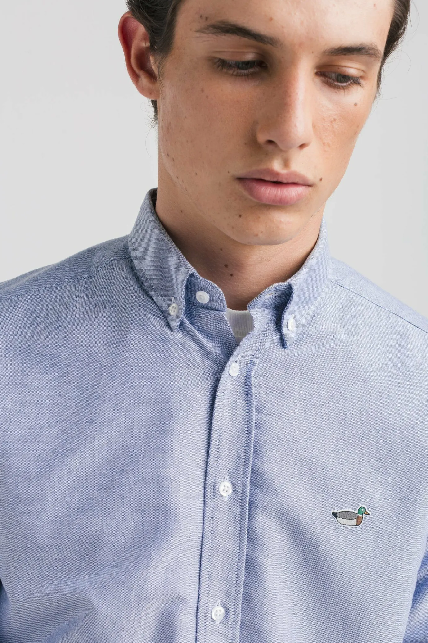 Store Bd Shirt Duck Patch Light Blue Men Shirts