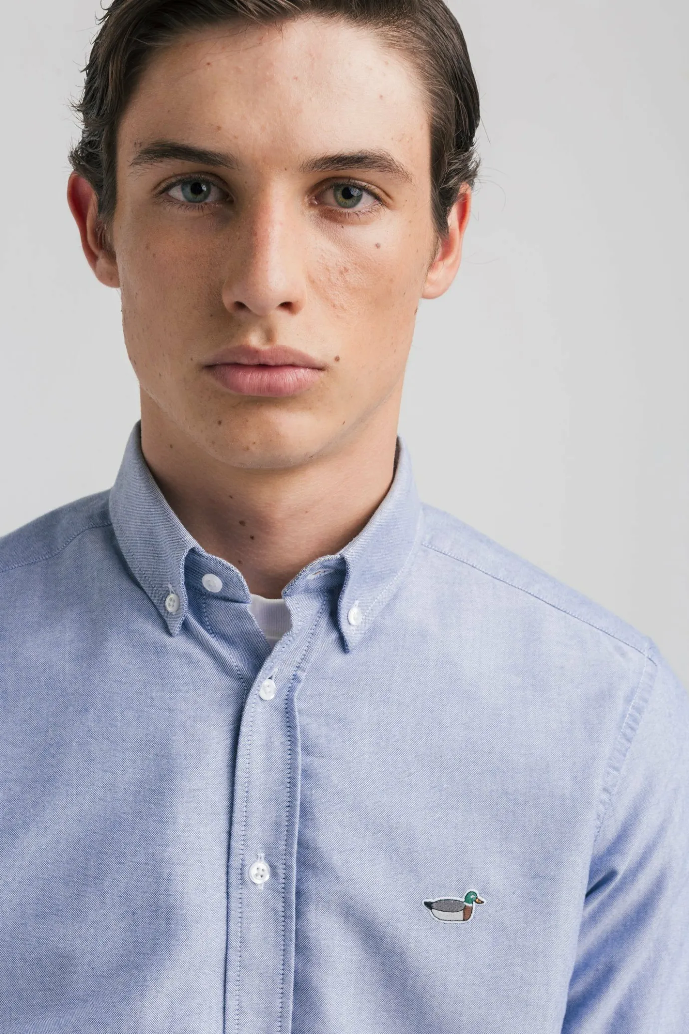 Store Bd Shirt Duck Patch Light Blue Men Shirts