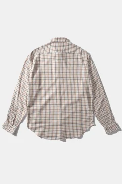Clearance Blend Shirt Plain Beige Men Shirts