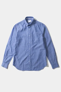 Flash Sale Bold Shirt Vertical Stripes Blue Men Shirts