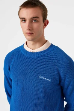 Shop Canale Sweater Plain Blue Men Knitwear