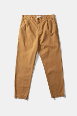 Best Chino Herringbone Plain Caramel Men Trousers