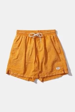 Store Classic Colour Plain Orange Men Swimwear