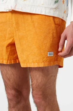 Store Classic Colour Plain Orange Men Swimwear