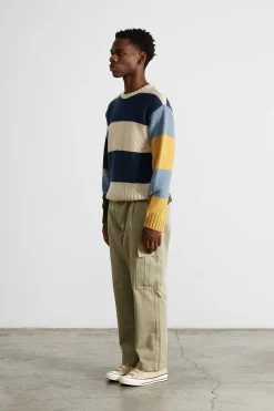 Sale Clown Sweater Colour Block Navy Men Knitwear