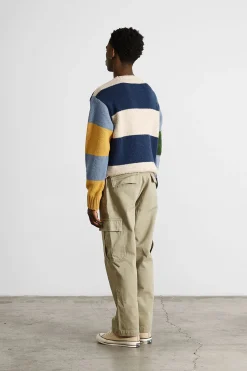 Sale Clown Sweater Colour Block Navy Men Knitwear