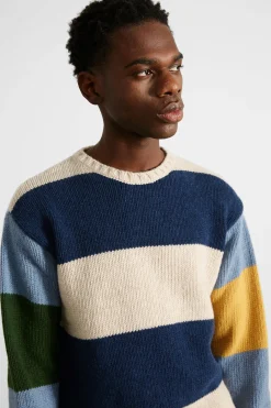 Sale Clown Sweater Colour Block Navy Men Knitwear