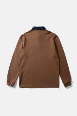 Cheap College Polo Plain Brown Men Sweatshirts