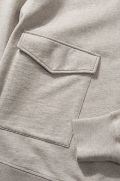 Cheap Collins Plain Light Grey Melange Men Sweatshirts