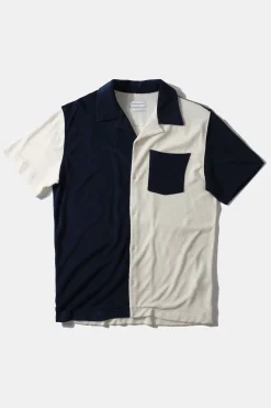 Shop Colour Block Terry Shirt Men Shirts
