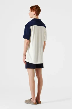Shop Colour Block Terry Shirt Men Shirts