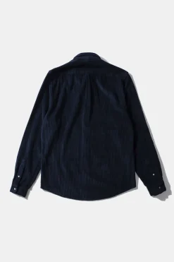 Cheap Cord Shirt Plain Navy Men Shirts
