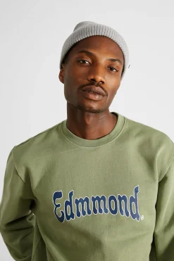 Shop Curly Sw Plain Olive Men Sweatshirts