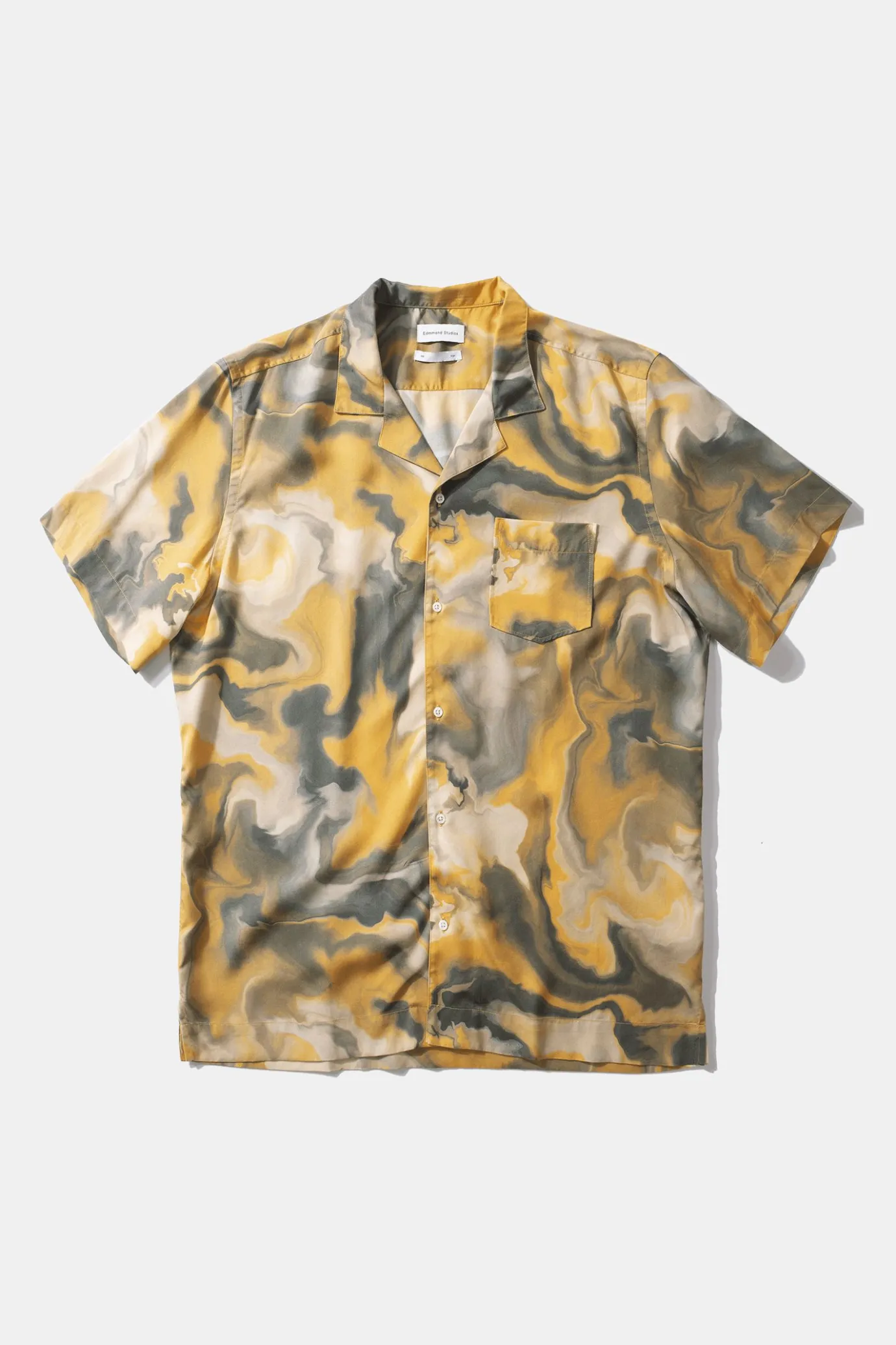 Cheap Darius Short Sleeve Plain Mustard Men Shirts