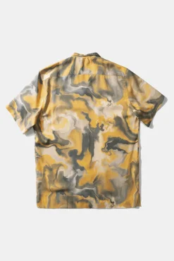 Cheap Darius Short Sleeve Plain Mustard Men Shirts