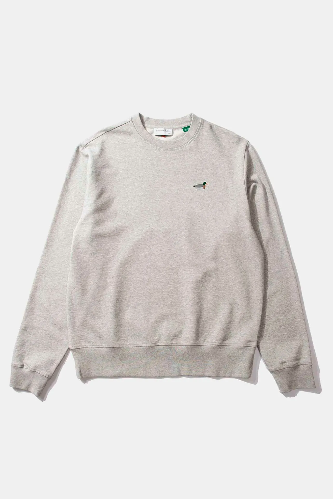 Best Sale Duck Patch Sw Plain Grey Melange Men Sweatshirts