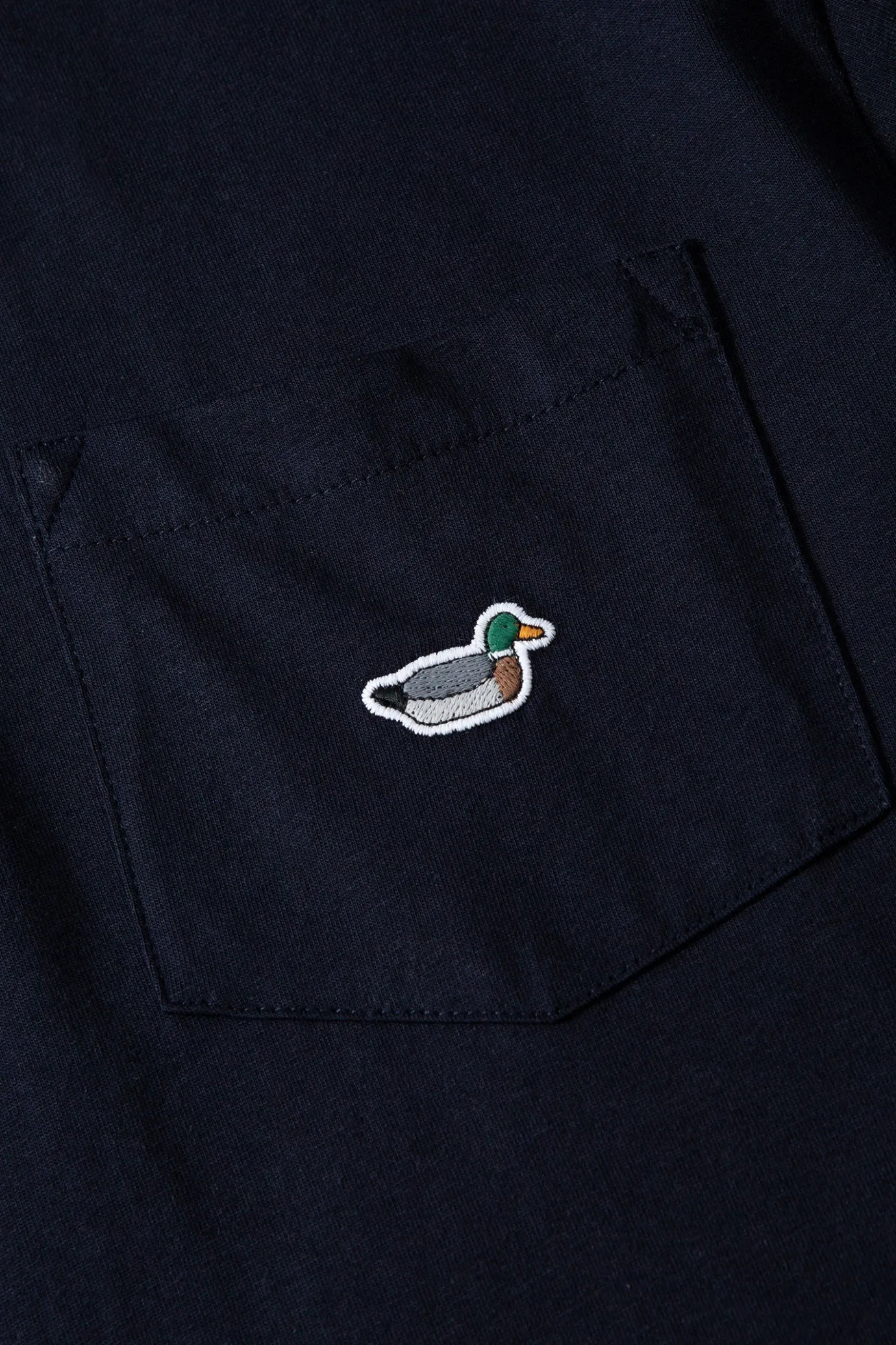Fashion Duck Patch Tee Ns Plain Navy Men T-Shirts