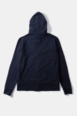 Clearance Duck Patch Zip Hoodie Plain Navy Men Sweatshirts