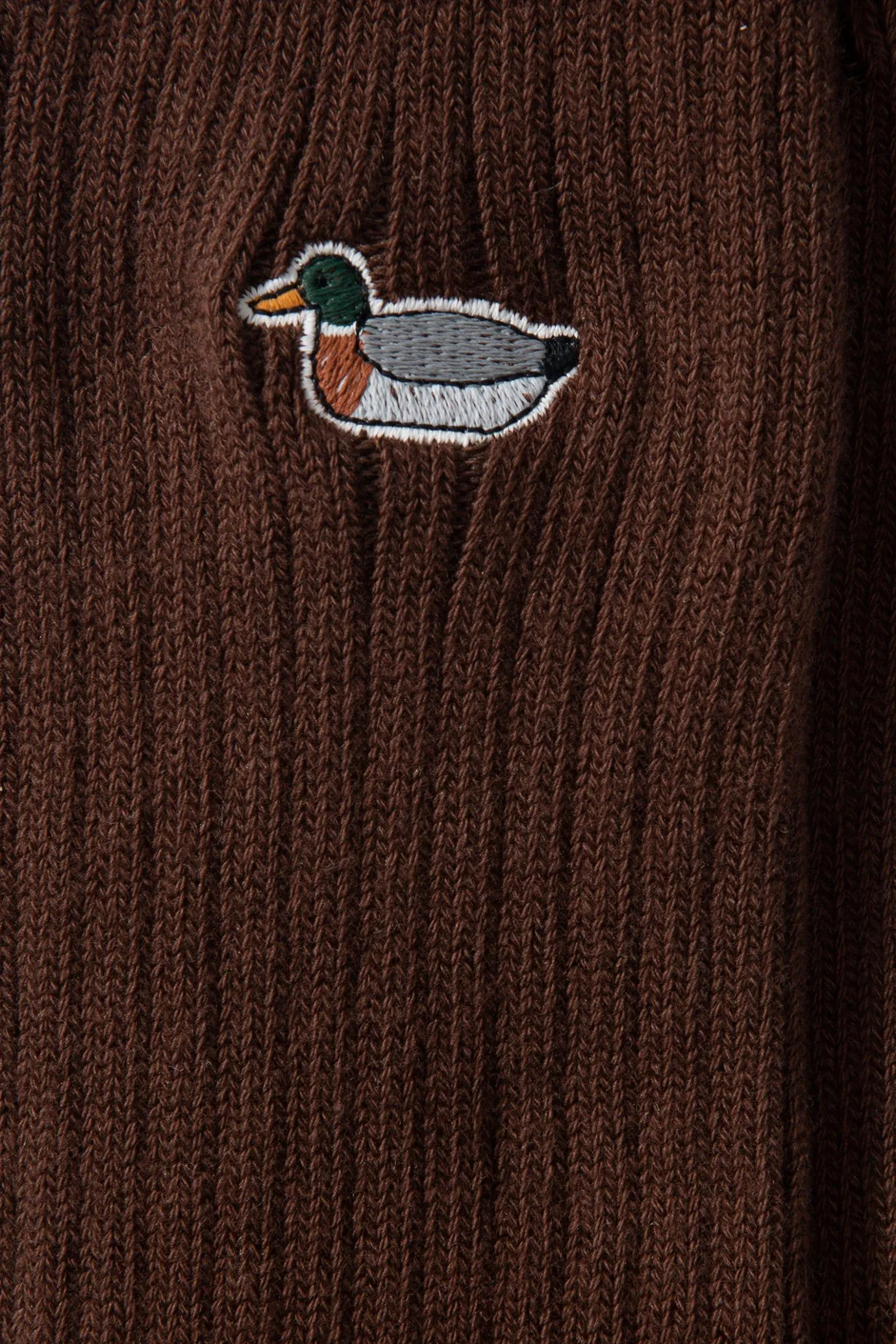 Hot Duck Socks Plain Dk Brown Men Accessories