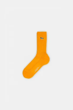 Clearance Duck Socks Plain Mustard Men Accessories