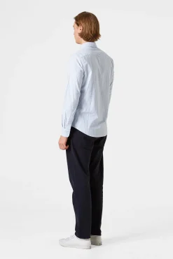 Outlet Duck Vertical Plain Light Blue Men Shirts
