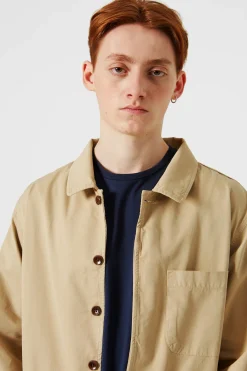 Clearance Dune Jacket Plain Beige Men Outerwear