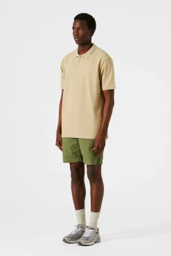 Discount Ferry Polo Plain Tan Men Polos