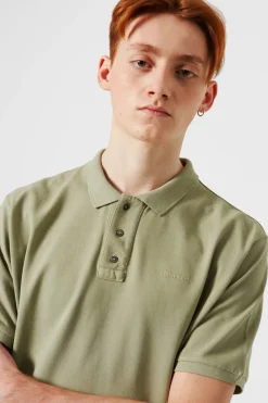 Shop Ferry Polo Plain Taupe Men Polos