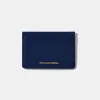 Sale Fold Card Holder Plain Navy Men Accessories
