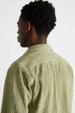 Sale French Cord Shirt Plain Olive Men Shirts