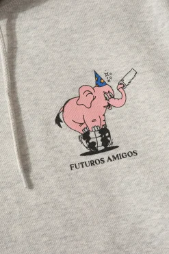 Cheap Futuros Amigos Plain Light Grey Men Sweatshirts