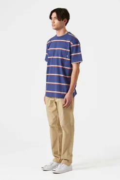 Best Gavin Stripes Plain Navy Men T-Shirts