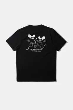 Online Global Entertainment Plain Black Men T-Shirts
