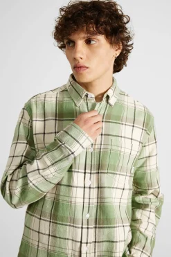 Hot Glober Shirt Plain Green Men Shirts