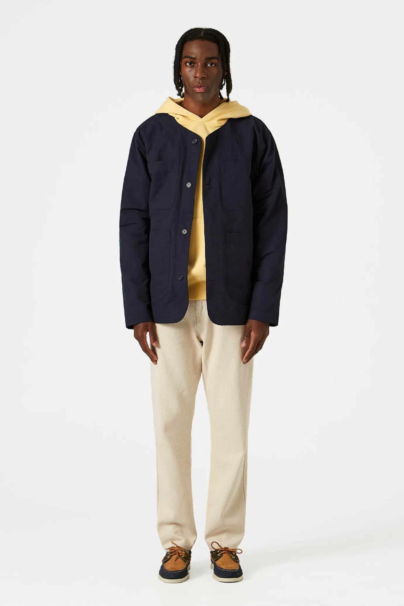 Discount Haven Plain Navy Men Outerwear