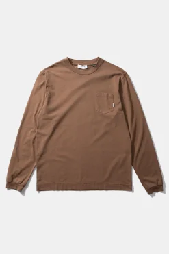 New Hugo Ls Plain Brown Men T-Shirts