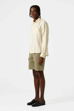Store Linen Shirt Plain Beige Men Shirts