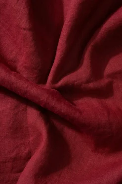 Online Linen Shirt Plain Bordeaux Men Shirts