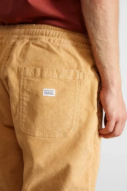 Hot Marvin Pants Cord Plain Caramel Men Trousers