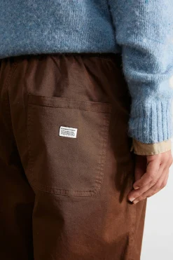 Shop Marvin Pants Plain Brown Men Trousers