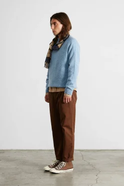 Shop Marvin Pants Plain Brown Men Trousers