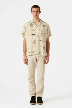 Best Matt Short Sleeve Plain Off White Men Shirts