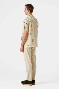 Best Matt Short Sleeve Plain Off White Men Shirts