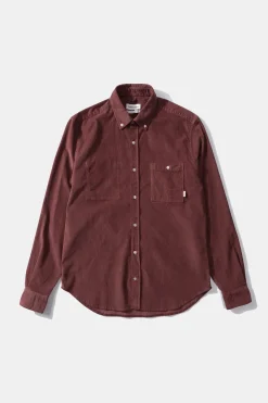 Store Microcord Shirt Plain Brick Men Shirts