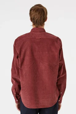 Store Microcord Shirt Plain Brick Men Shirts